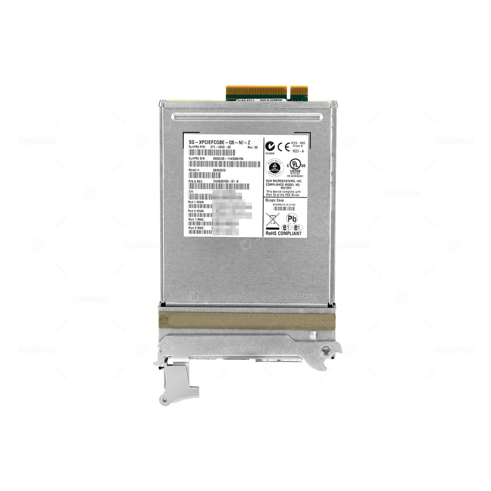 371-4522-02 SUN QLOGIC QEM3572 2 PORT 8GB SFP+ 2 PORT 1GB RJ-45 FOR BLADE 6000